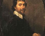 约翰内斯 梅滕斯 : A Portrait of a Man Holding a Glove